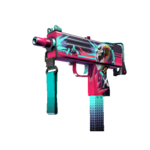 MAC-10 | Neon Rider (Well-Worn)